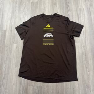 Adidas Western Michigan Broncos Shirt Men's 2XL XXL Brown Golf Golfing WMU